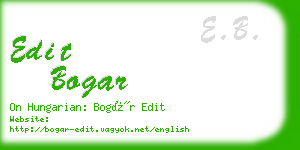 edit bogar business card